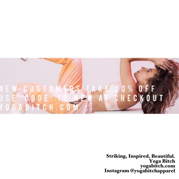 Yoga Bitch Silhouette Sporty Bra Crop NWT - Picture 15 of 16